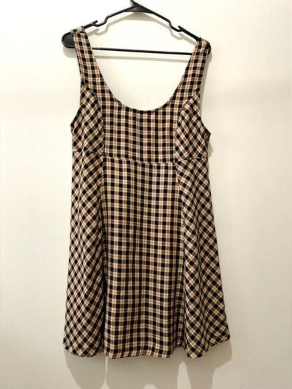 Barlow plaid mini midi dress
